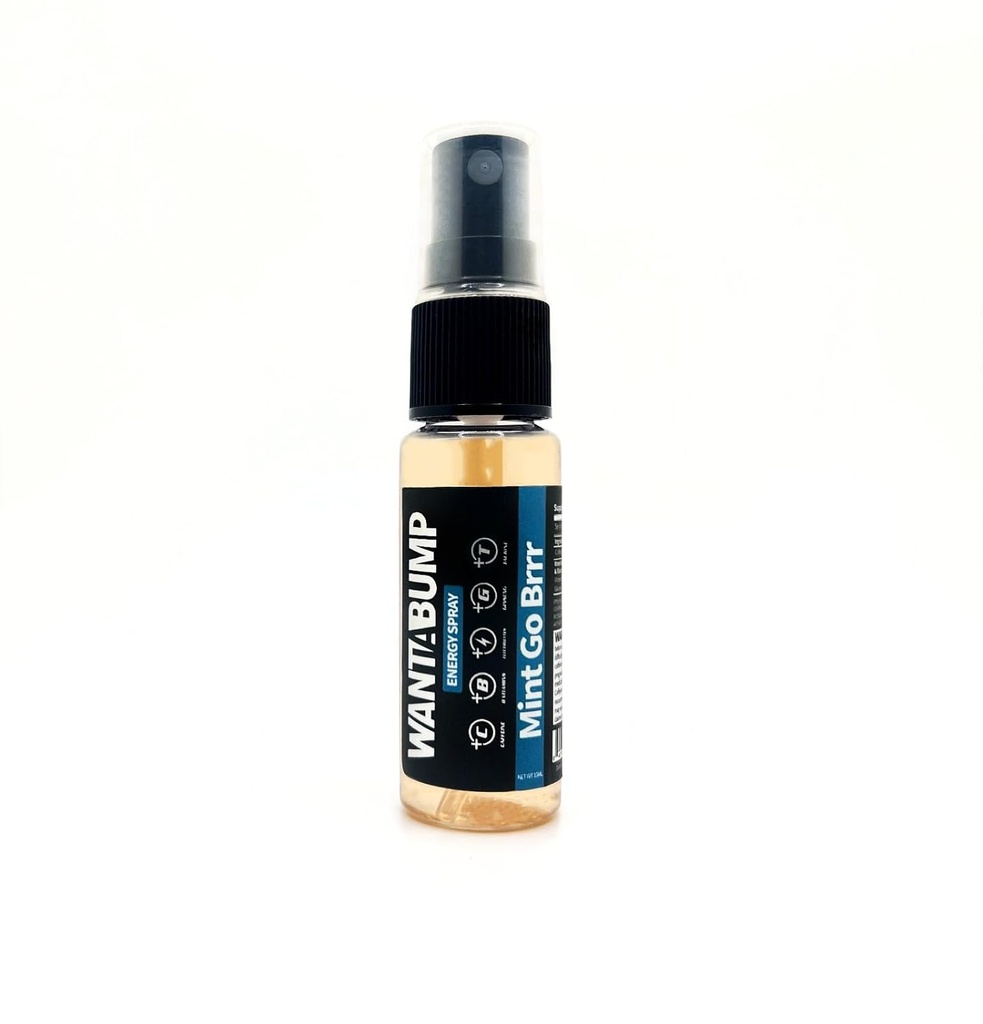 Bump Energy Spray & Breath Freshener | 400mg 카페인 | B 3, 6, 12 Vitamin Spray | Electrolytes Spray | No Jitter | No Crash | 구두 스프레이