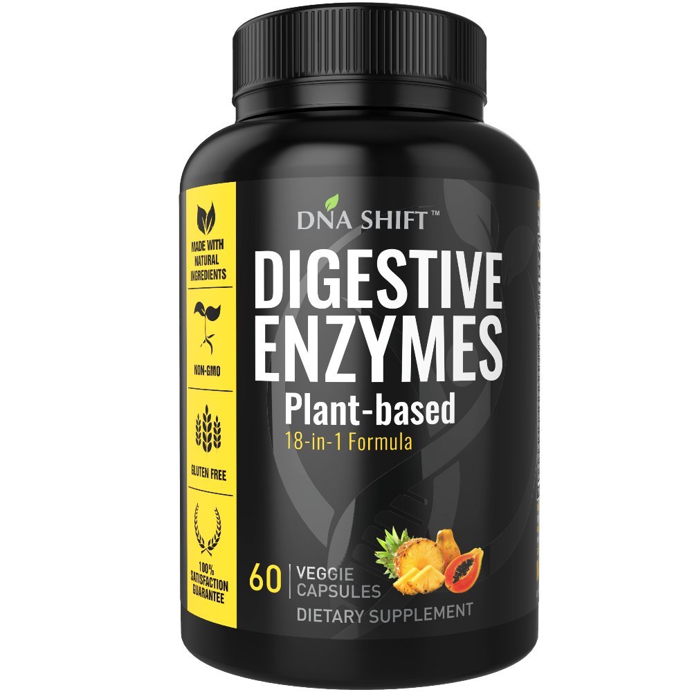 남성과 여성을위한 소화 효소 - Gut Health & Digestive Health - Ultra Digestive Enzymes May Ease Constipation, Bloating & Gas - 식사 장애 - 모든 다이어트 - 60 CT