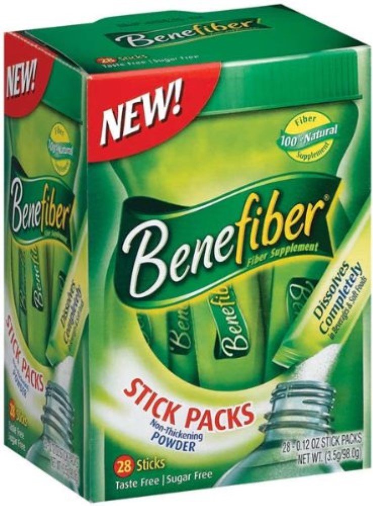 Go Stick Packs, Unflavored, 28 ea에 Benefiber 섬유 설탕 자유로운 (9의 포장)