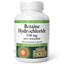 자연적인 요인, Betaine HCL 500 mg는, 건강한 소화 및 건강한 미생물, 180의 캡슐 (180의 서빙)를 지원합니다