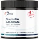 건강 Quercetin-Ascorbate 분말을 위한 디자인 - 240mg QuerceSOLTM 보충교재 - 지원 정상적인 Histamine 응답을 돕는 비타민 C - 쉬운 음료 추가에서, Vegan (77 서빙/100g)