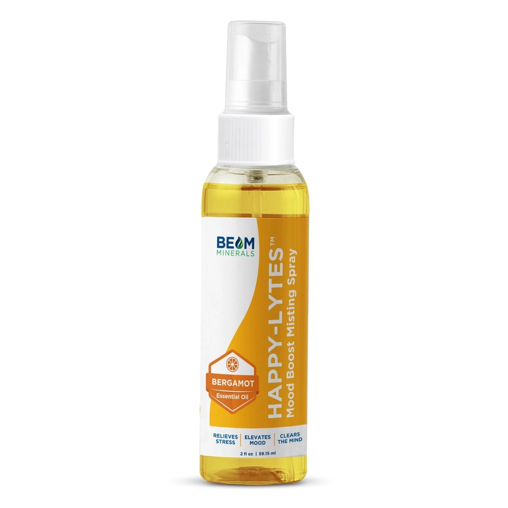 Beam Minerals Happy-Lytes | All-Natural Liquid Electrolytes Fulvic Electrolyte Misting Spray | Fulvic Acid Trace Mineral Liquid Spray | 탁월한 Cellular Micronutrients 보조제 | 2 fl Oz