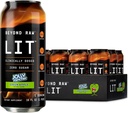 익지않는 LIT 음료 전 운동, Jolly Rancher 녹색 사과, 에너지, 초점, 강렬 및 펌프를 위해, Nitric 산화물 Boost와 더불어, 영 설탕, 베타 알라닌을 가진 250mg 카페인, 12의 깡통