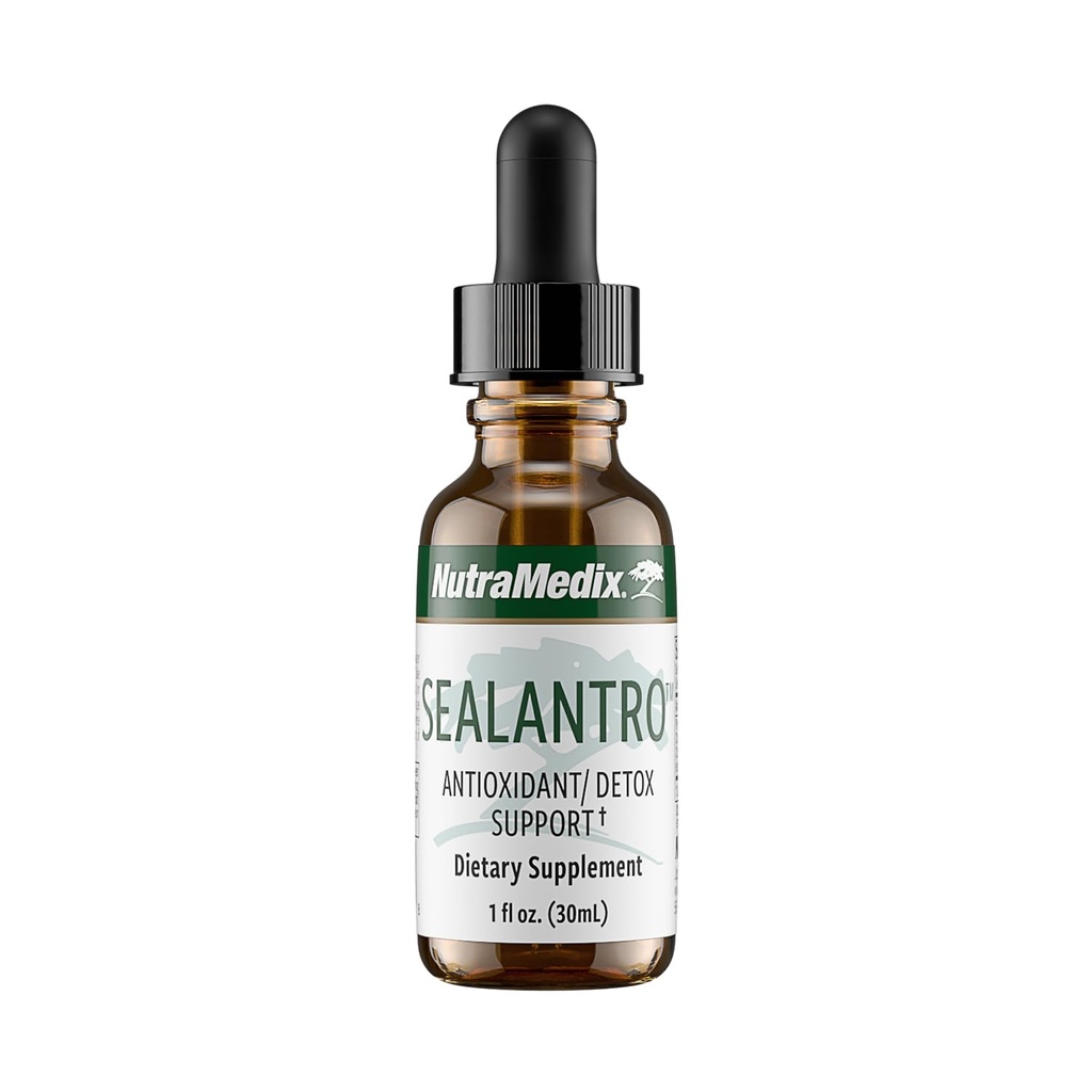 NutraMedix Sealantro - 바디 데톡스 드롭 & 산화 방지제 보충교재 - Chlorella, Pacific Cold-Water Red Seaweed & Cilantro Extract - 허브 데톡스 공식 (1oz)