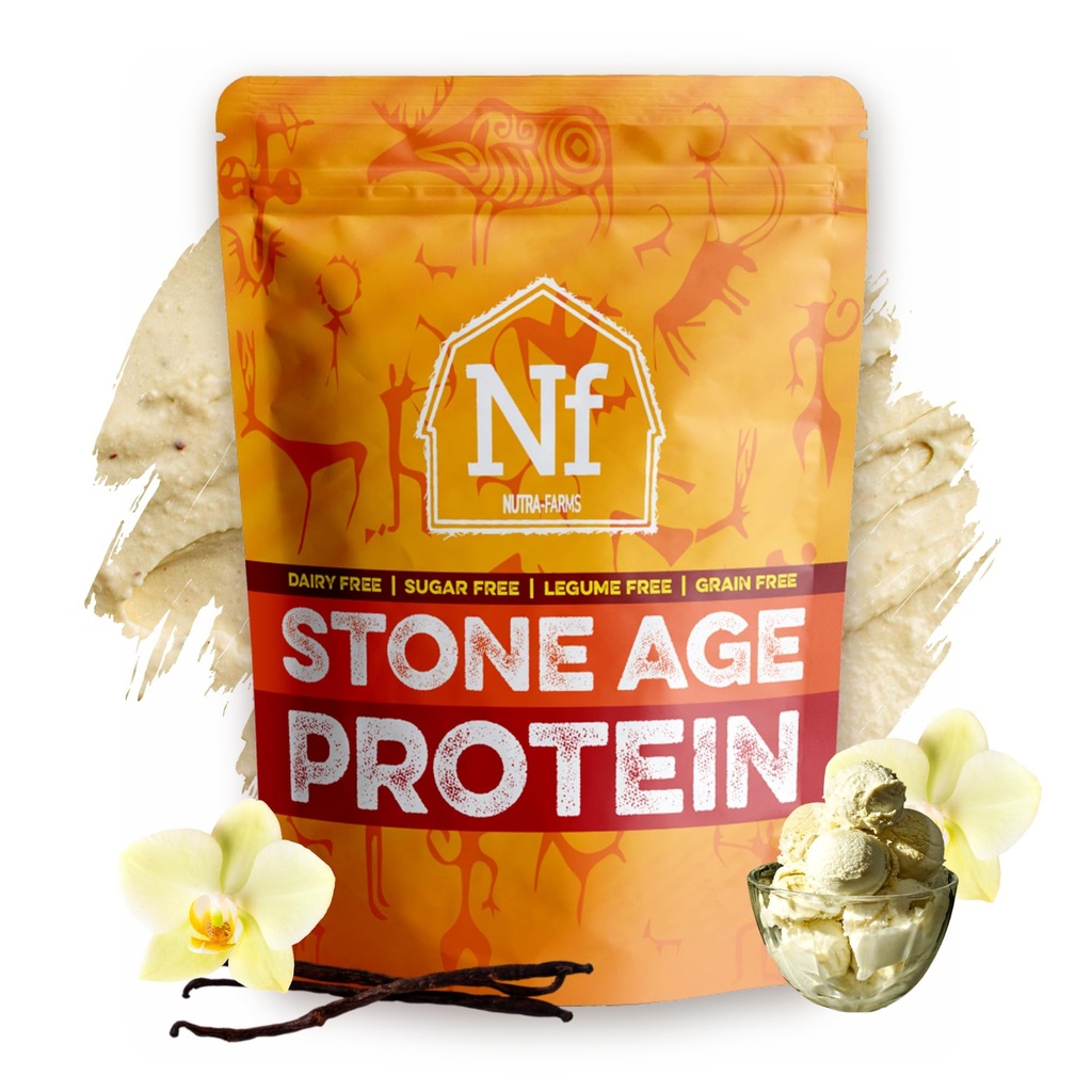 스톤 나이 단백질 | 계란 흰 단백질 | 글루텐 프리 | Whey Free | 설탕 무료 | 구텐 프리 | 바닐라, 2lbs