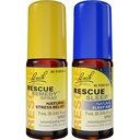 Day & Night Bundle, Bach RESCUE REMEDY 스프레이, 천연 스트레스 완화 [및] RESCUE SLEEP 스프레이, 천연 수면 보조 - 2-Pk, Homeopathic Flower Essence, Vegan, 7mL Ea