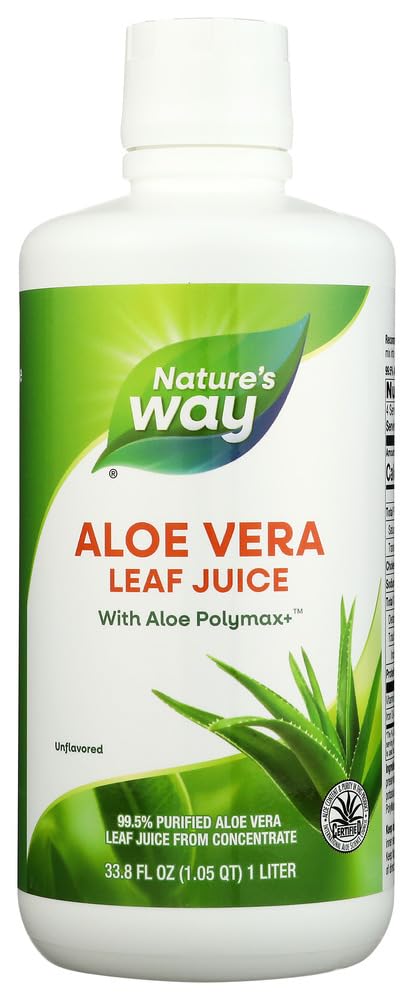 Polymax+를 가진 성격의 방법 알로에 Vera 잎 주스, 농축물에서 99.5% 순화한 알로에 Vera 잎 주스, Unflavored, 33.8 Fl Oz