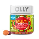 OLLY Multi + Probiotic 성인 Multivitamin 거미, 소화 및 면역 체계 지원, * Chewable 보충교재, 열대 맛있은, 35 일 공급 - 70 조사