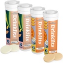 Drinklits Ginger-Lime & Orange Electrolyte Tablets (4) 관 번들 | 매일 Hydration Combo Pack | 맛있는 천연 향료 - 0g Sugar | 40 인분 - 10 태블릿