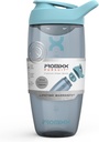 Promixx Pursuit Protein Shaker Bottle (24 oz) - Silent No-Ball 믹서, 누출 방지 뚜껑, BPA / BPS 및 Phthalate-Free ECOZEN - 단백질 쉐이크, Pre & Post-Workout 스무디를위한 쉬운 청소 셰이커 컵