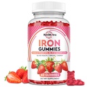 철 Gummies - 칼슘, 아연, Folate & 비타민 B12, C, B6 성인 & 아이 - 철 결핍, 빈혈, 빈혈을위한 혈액 빌더 및 에너지 지원 - 60 Gummies