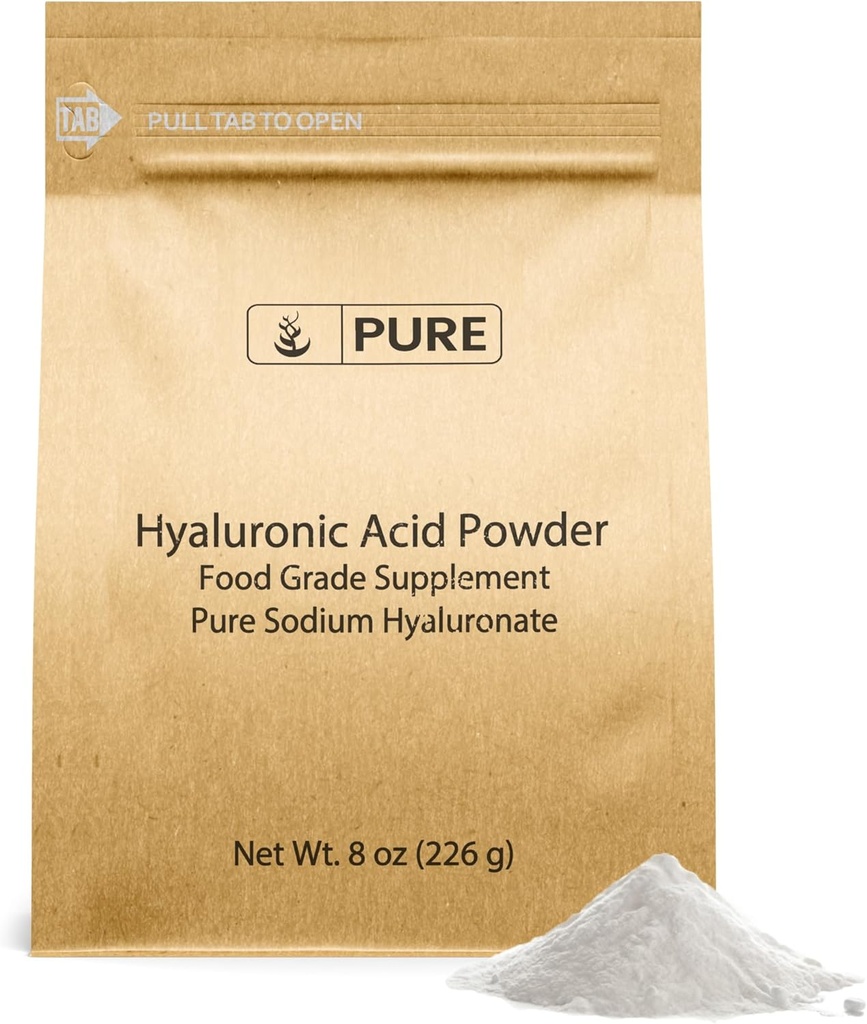 PURE ORIGINAL INGREDIENTS Hyaluronic 산 (8개 oz) 수용성, 정밀한 분말