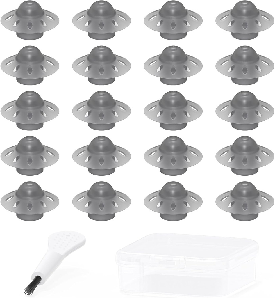 보청기 돔 - Phonak SDS 4.0 마블 & 파라다이스 모델 귀 팁 액세서리 교체를위한 개방형 돔 (Medium 20pcs Pack)