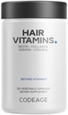 코질 머리 비타민 10000 mcg Biotin, Keratin, 교원질, 비타민 A, B12, C, D3, E, 아연, 심황, Probiotics, 효소, Inositol - 머리 관리 지원 - 건강한 머리 보충교재 알약 - 120의 캡슐