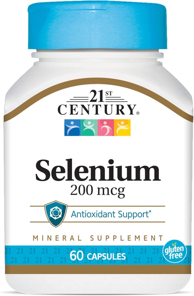 21세기 셀레늄 200 Mcg 캡슐, 60 개 (팩 2)