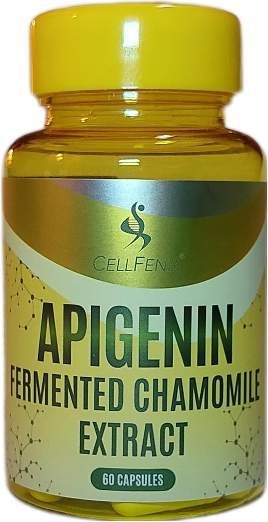 Apigenin | 발효 Chamomile Extract | 캡슐 당 Apigenin 100mg에 표준화 된 | 60 Vegan 캡슐 (500mg)