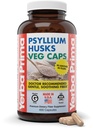 Yerba Prima Psyllium Husks Veg Caps, 400 캡슐 (625mg) - Vegan, Non-GMO, Gluten Free, Colon Cleanser, Gut 건강 및 정기적을위한 일일 섬유 보충