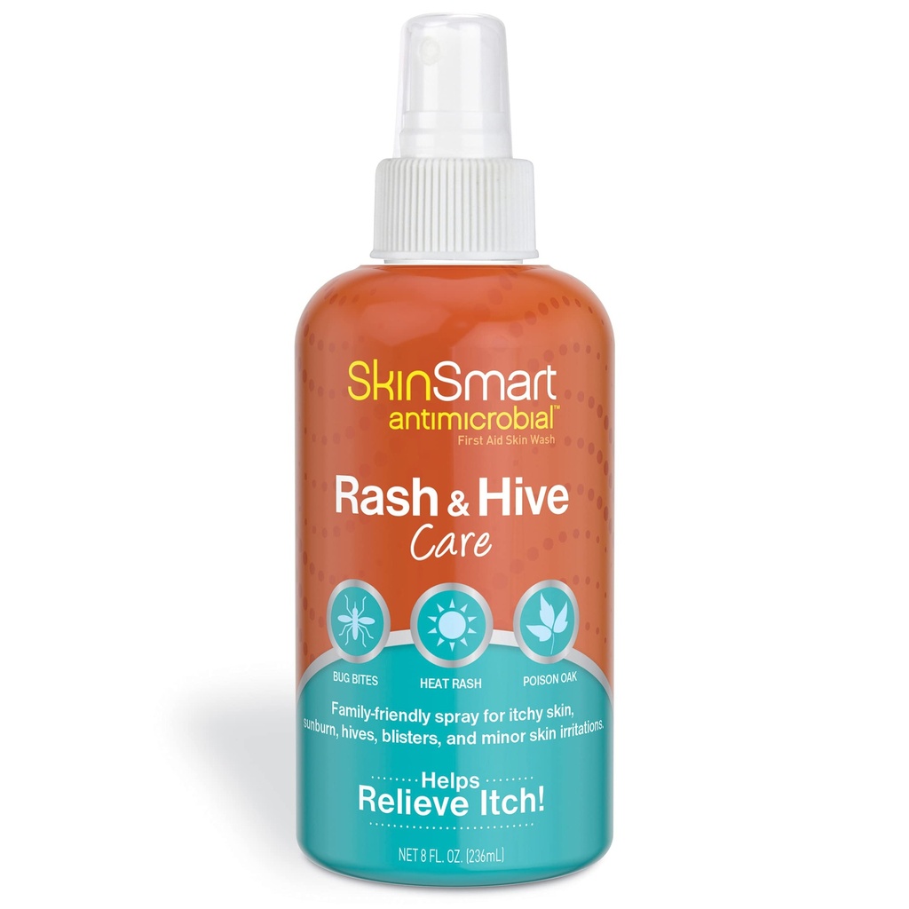 SkinSmart 항균 Rash 및 Hive Care, 응급 처치 피부 세척, 8 oz 스프레이 병