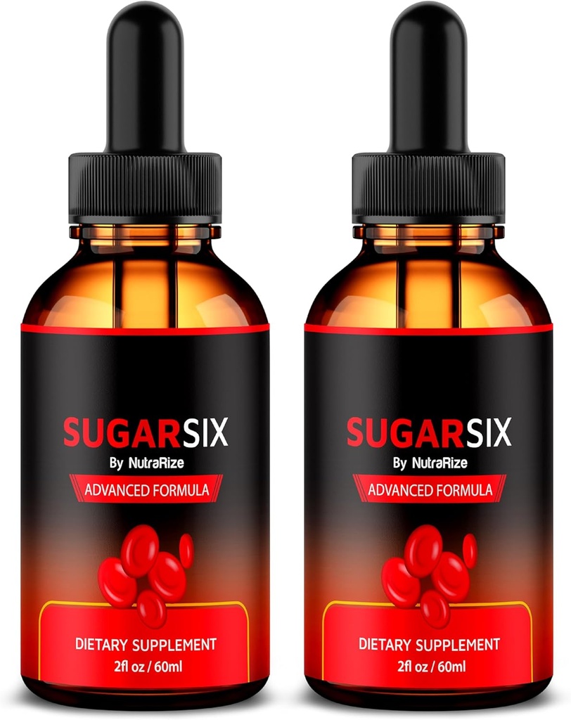 NutraRize (2 팩) SugarSix Drops, 공식 Sugar Six Liquid Formula, 안정적이고 건강한 수준을위한 모든 자연 지원, 우수한 Dropper는 Good Circulation, Sugar Six Review (60 서빙) 유지