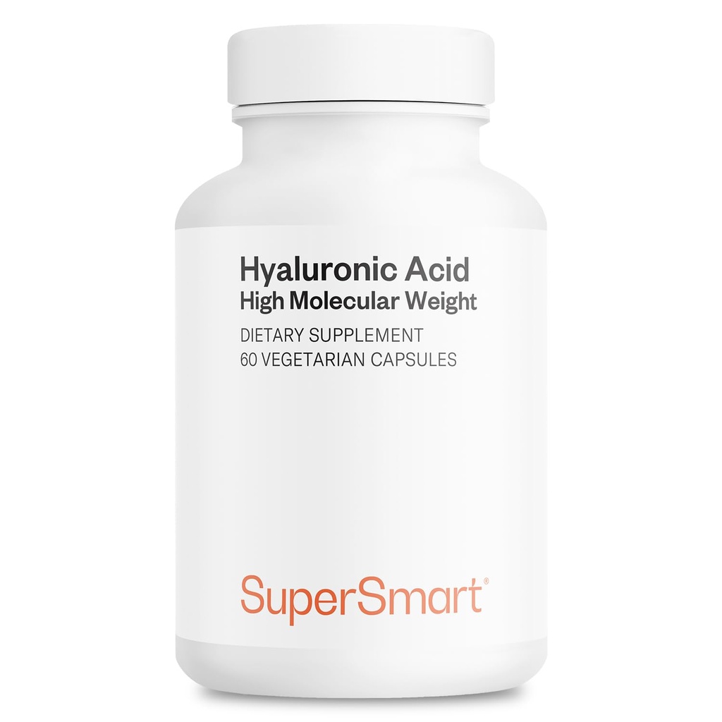 Supersmart Hyaluronic 산 보충교재 일 (나트륨 Hyaluronate) 당 300mg - 높은 분자량 1.2 백만 달턴 | 비 GMO & 글루텐 자유로운 - 60 채식 캡슐