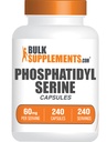 BulkSupplements.com Phosphatidylserine 캡슐 - Phosphatidylserine 보충, Soy에서 소스, 메모리 및 초점 - 글루텐 무료, 1 캡슐, 서빙 당 240 캡슐 (팩 1)