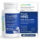 NatureCity True-HNS Hair Nails and Skin Cynatine Keratin 및 Plant Based Biotin Vitamin 보충교재 | Fuller and Stronger Hair and Nails | 비 GMO | 60 Veggie 캡슐