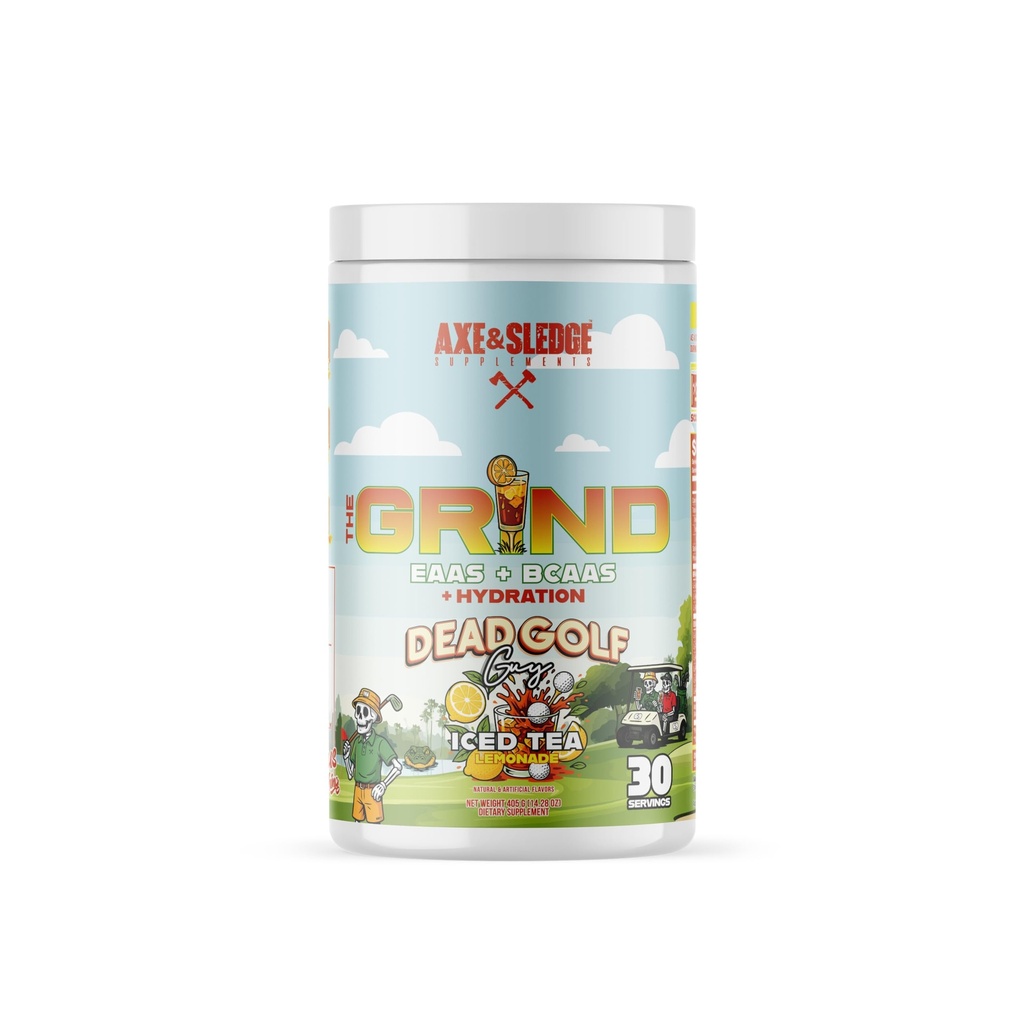 Axe & Sledge The Grind Essential Amino Acids |EAA & BCAA 파우더 |수성회복 & 수성전 | 자극제 무료, 채식 | 30 인분, 죽은 골프 녀석