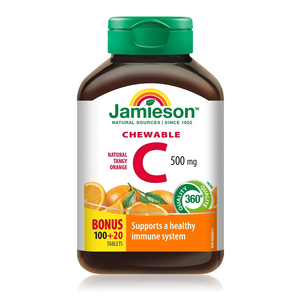Jamieson 비타민 C 오렌지 500mg 120 정제