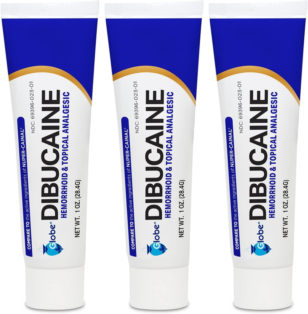 (3 팩) 지구 Dibucaine 1% 치질 처리 연고 - 1개 Oz 급속한 노후화 기복, 이차 및 화상에서 치질 처리