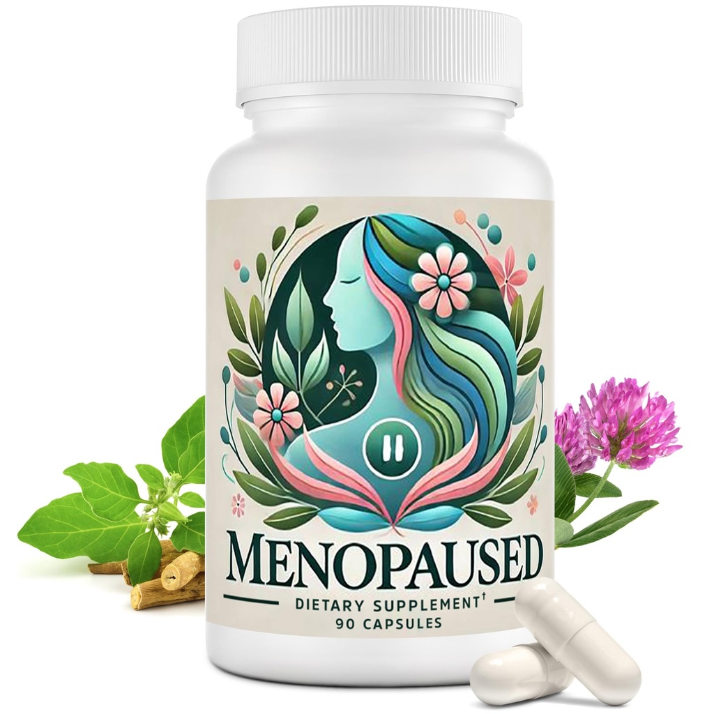 Menopause는 여자를 위해 보충합니다 - Wellness & Vitality를 위한 남성 Multivitamin - 호르몬 균형 & 촉진 안락을 위한 머리 지원 - 뜨거운 섬광 & 밤 땀 -90 캡슐을 위한 치유
