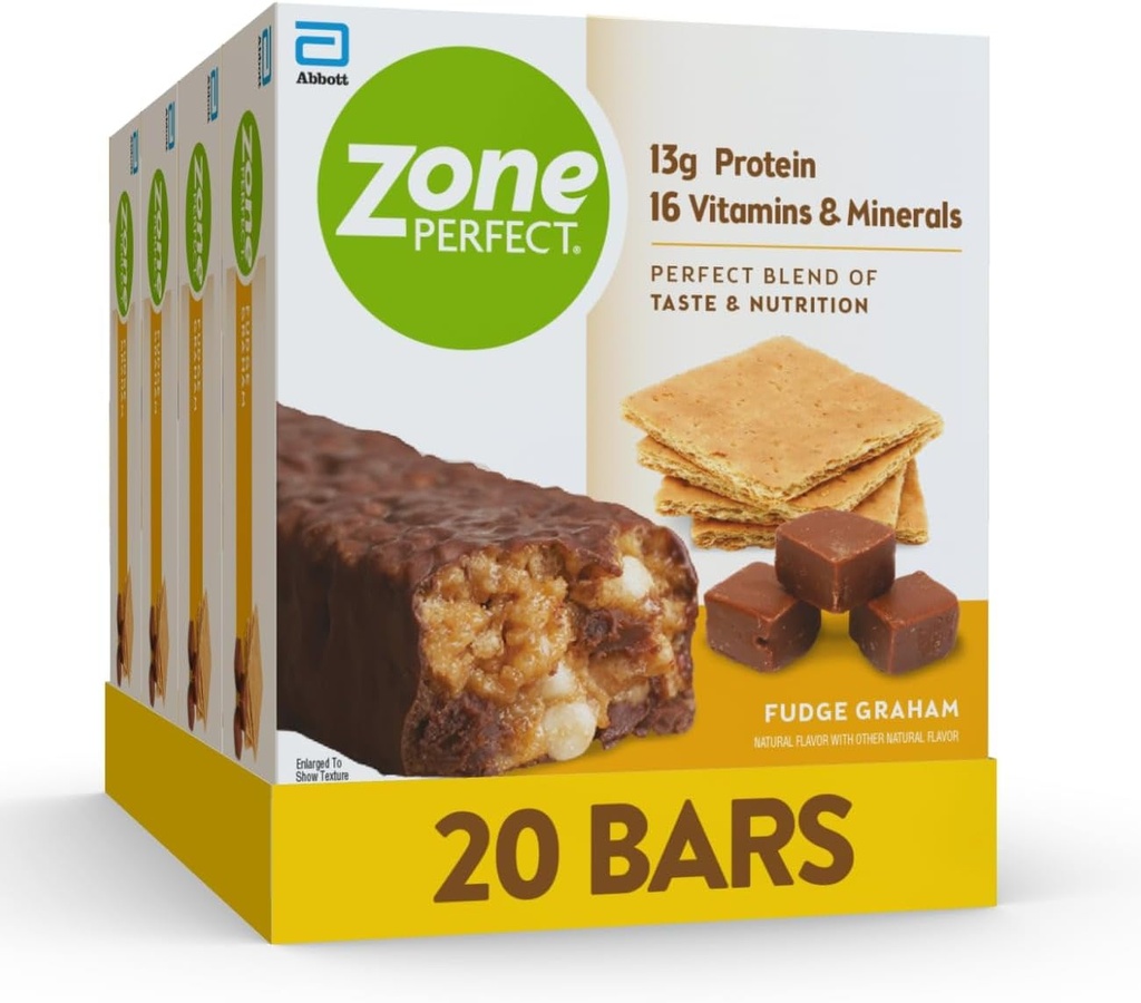 ZonePerfect Protein Bar, 13g Protein, 16 비타민 및 미네랄, 단백질 스낵, 판사 Graham, 20 바