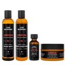 Live Bearded Complete Beard Grooming Kit - 워시, 컨디셔너, 버터 및 오일 - All-Natural Ingredients - Mens Groom Set | American Scent - Cedar, Vetiver, Bergamot