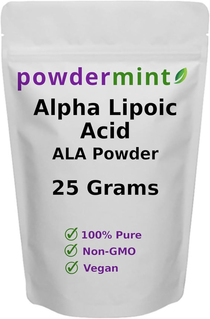 알파 Lipoic 산성 분말 (RS-ALA, 순수한 ALA) (다중 크기) 산화 방지제 (ALA 분말) Scoop 포함