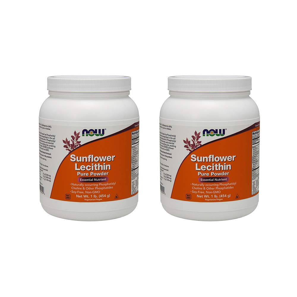 지금 음식 지금 음식, (2 팩) 해바라기 Lecithin, 순수한 분말, 1 lb (454 g)