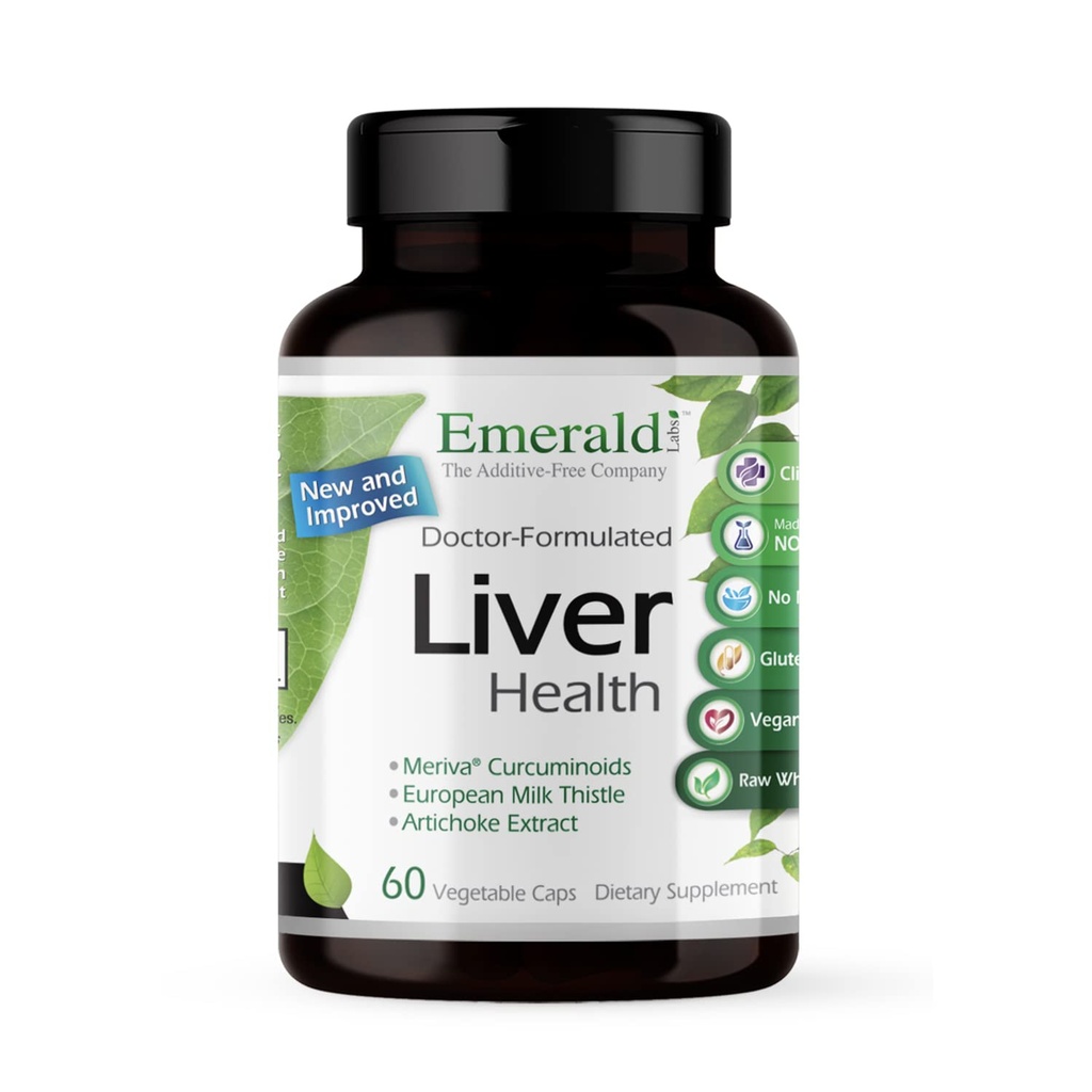 EMERALD LABS Liver Health - 유럽 우유 이틀 추출물과의 간섭 지원 보충 - 건강한 면역 체계, 에너지 수준 & Gallbladder* - 60 식물성 캡슐 (30 일 공급)를 지원합니다