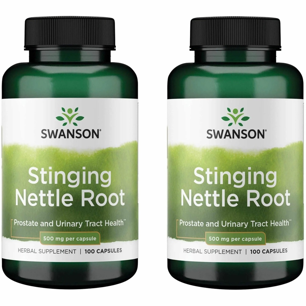 Swanson Stinging Nettle Root (Urtica Dioica) - 초본 보충 - (100 캡슐, 500mg) (2 팩)