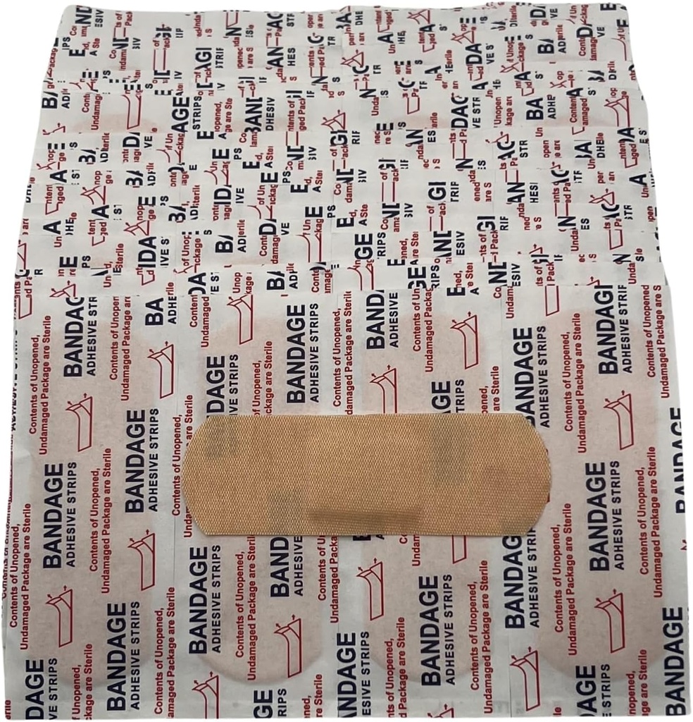 200 팩 가동 가능한 직물 접착제 붕대, Breathable 안락한 붕대 지구 1" 첫번째 원조, 부상 배려 및 보호를 위한 x 3"