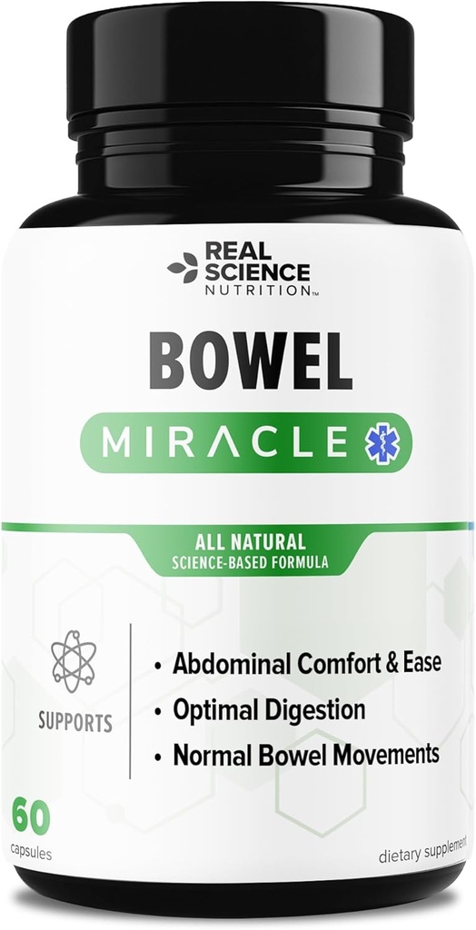 Bowel Miracle : Gut Health, Abdominal Discomfort, Lower Bowel Formula, Aiding IBS 및 Chronic Bloating에 대한 천연 솔루션