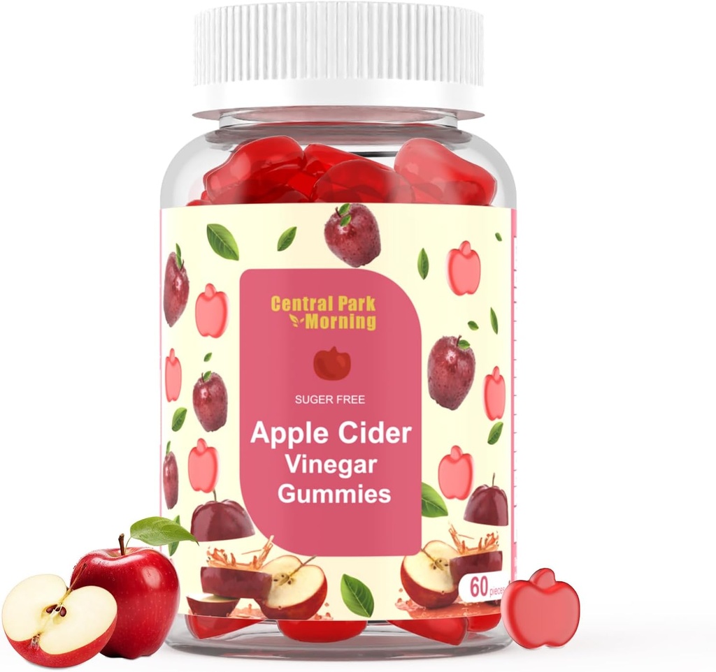 Apple Cider Vinegar Gummies 1000mg의 Detox & Cleanse, Suger Free 및 Non-GMO 용 ACV 보충 - 60 Gummies