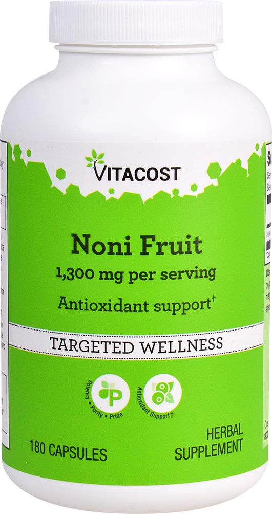Vitacost Noni 과일 -- 서빙 당 1,300 mg - 180 캡슐