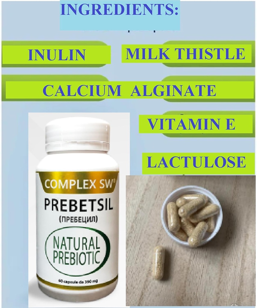 PREBIOTICS, Digestion &Gut Health, Feeds Good Probiotic Bacteria, Boosts Gut Immune Function, Vegan & Non-GMO Gut Health Complex for Men, 여성 및 어린이, 60 캡슐