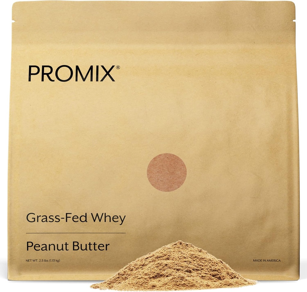 ProMix 영양 Whey Protein Powder, Peanut Butter - Grass-Fed - ­Post Workout Fitness & Nutrition Shakes, Smoothies, Baking & Cooking Recipes - 글루텐 프리 & 케토 - 친구 - 2.5 파운드 (팩 1)