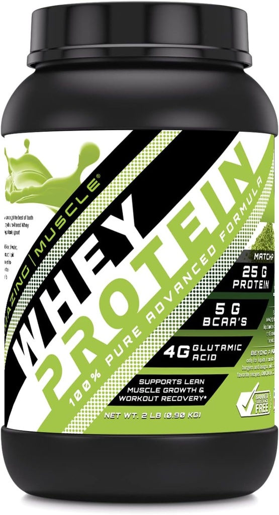 놀라운 근육 100 % Whey Protein Powder * Whey Protein과 고급 공식은 초경화 된 Whey Protein Concentrate (일본 매사추세츠, 2 Lb)와 함께 1 차 성분으로 분리됩니다.