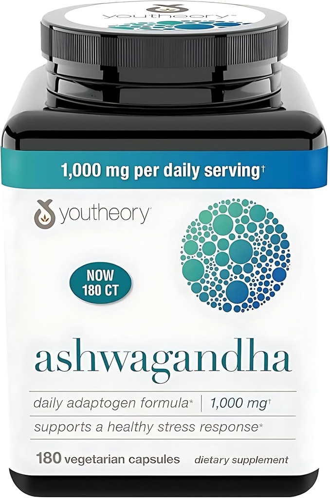 일반적인 Ashwagandha 보충교재 유기 KSM-66 Ashwagandha 채식주의자 보충교재 180 캡슐, 매일 봉사 당 1000mg, 도움 지원 건강한 긴장 관리 응답, 명확한
