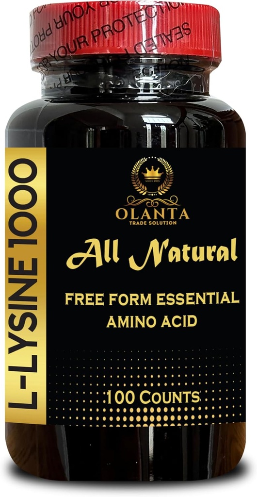 L-LYSINE 1000 mg 무료 양식 아미노산 필수 - Lysine 보충교재 근육 정비 및 회복 면역 체계, 아미노산 자유로운 모양, 진보된 공식 Lysine - 1개의 병 100 조사