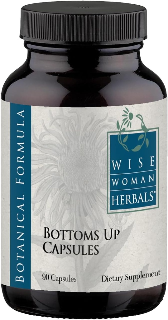 Wise Woman Herbals Bottoms Up Capsules, Healthy Circulation, Vein Integrity 및 Occasional Swelling, Non-GMO, 첨가제 프리 포뮬러, 90 Veg Caps에 대한 초본 공급 지원