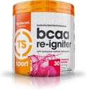 최고 비밀 영양 BCAA Re-Igniter Vegan 아미노산 보충 아스타나틴과 Electrolyte, 코코넛 물, 9.80 oz (30 인분), 라즈베리 Sherbet와 함께 하이드 록시 혼합