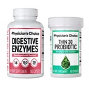 Physician's CHOICE - Bloat + 지원 무게 관리 번들 : 소화 효소 180ct + Thin-30 Probiotic 60ct - 가치 팩