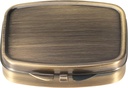 Dynippy Pill Case Pill Box with Mirror Retro Pocket 2 Compartment Medicine Case Vitamin Pill 주최자 포켓 지갑 및 여행 (A-Retro)
