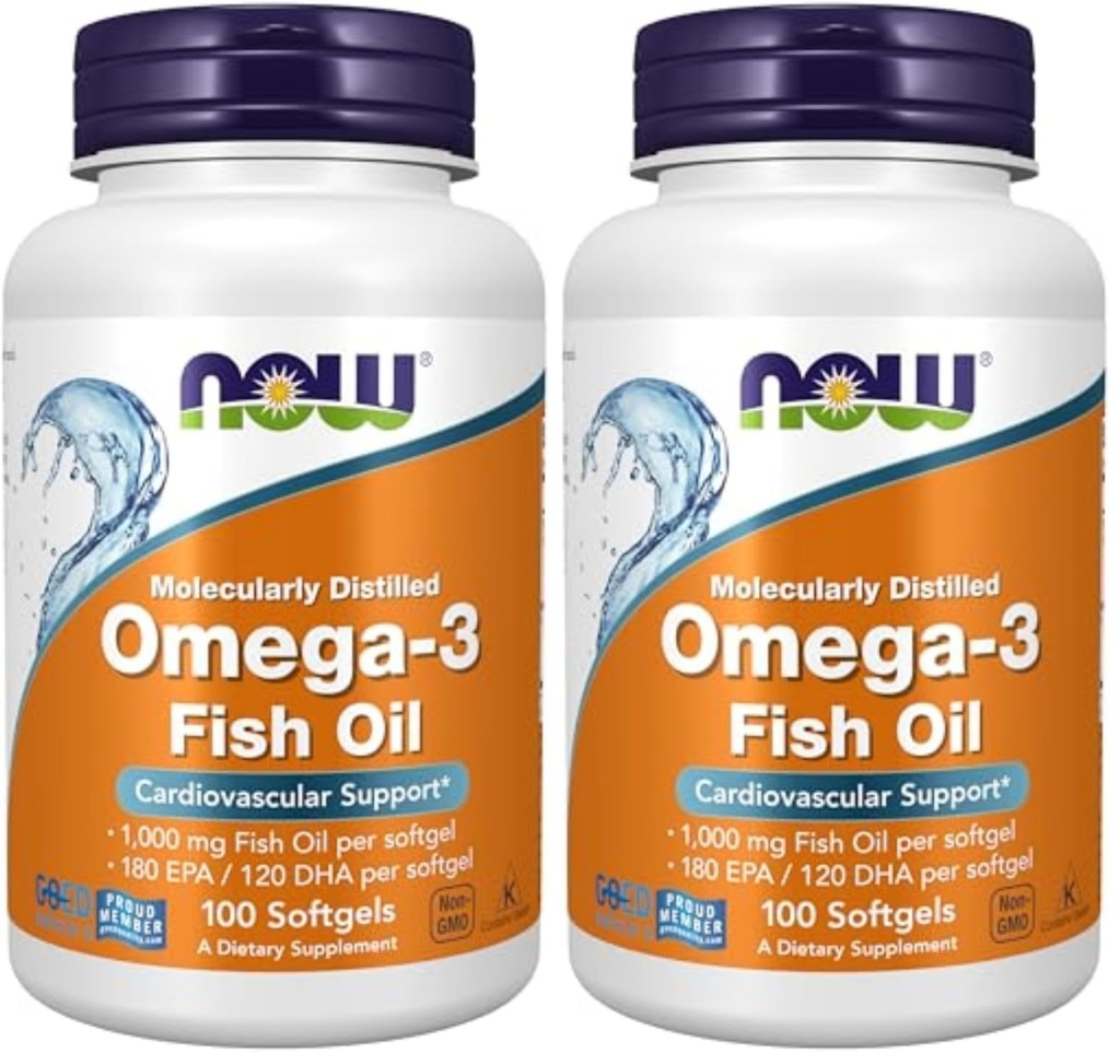 지금 음식 Omega-3-100 Softgels (2의 포장)